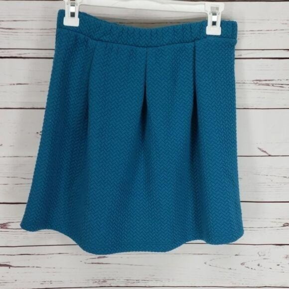Cat & Jack Girls Chevron Textured Teal Skater Skirt XL 14/16 - Picture 8 of 8